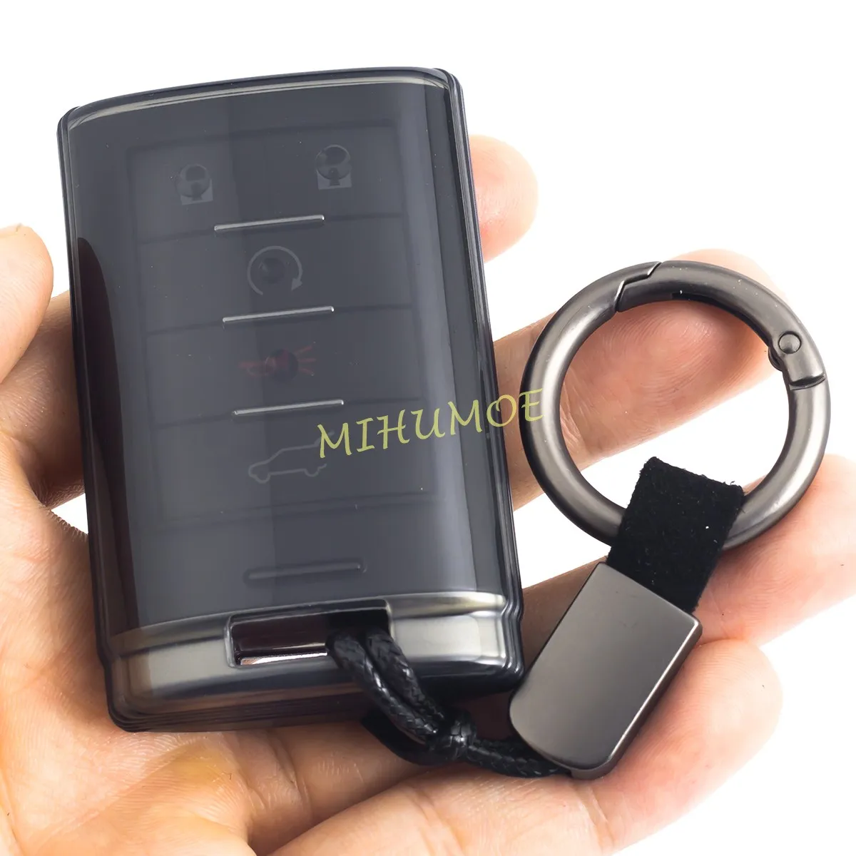 Черный прозрачный смарт-брелок для ключей от автомобиля чехол-брелок Cadillac ATS CTS DTS