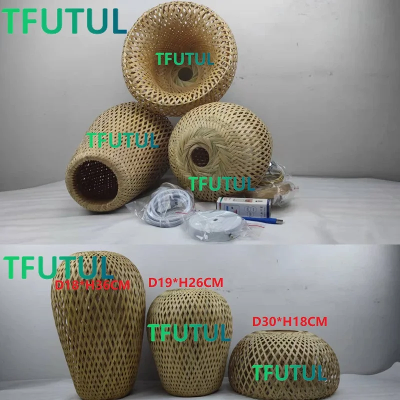 Китайские подвесные светильники из бамбука ручной вязки для сада ресторана