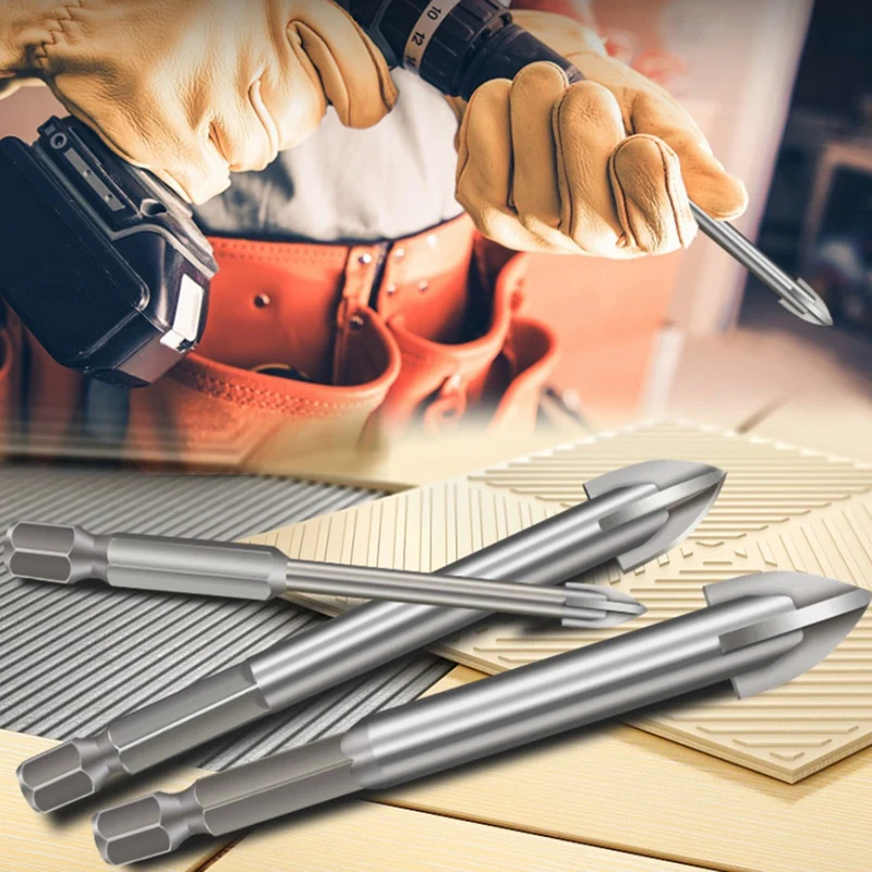 Promotion! 7 Piece Efficient Universal Tool Multifunctional Cross Triple-Cornered Drill Bit Carbide Tip Spear Head(3-12 Mm) |