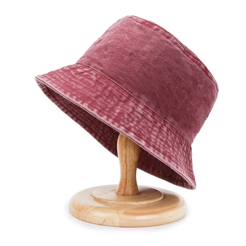 DIY Custom Logo Solid Cotton Washed Denim Bucket Hats Unisex Bob Folding Fisherman Hip Hop Gorros Men Women Panama Cap |
