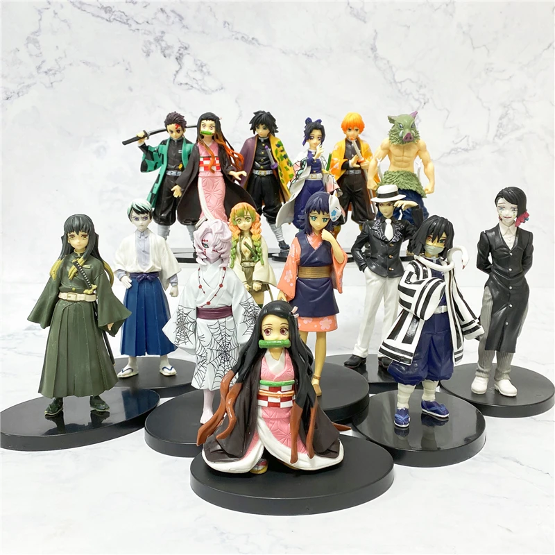 

Anime Demon Slayer Action Figure Kamado Tanjirou Zenitsu Nezuko Warrior PVC Model Figuras StuKimetsu no Yaiba Figurine Toys Gift