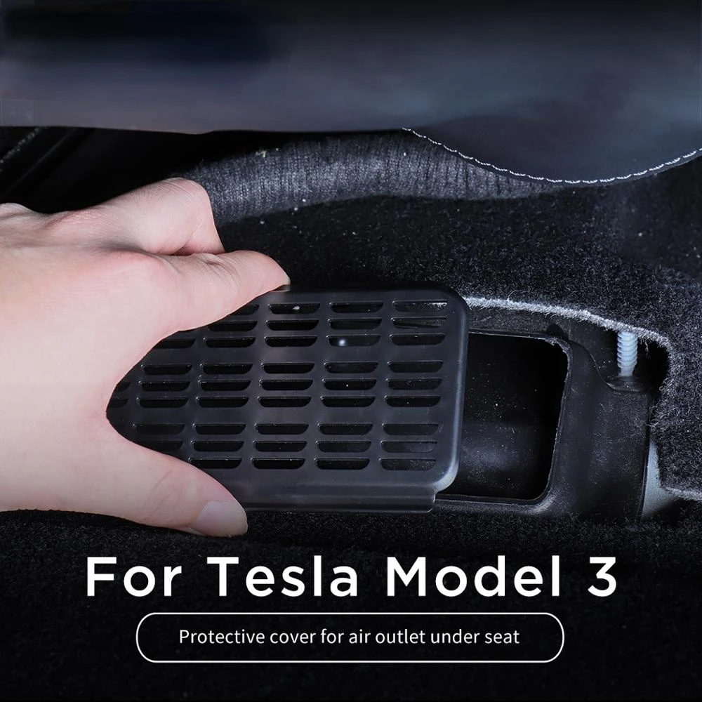 

YAOYISIXI for Tesla Model 3 2017-2022 Car Air Outlet Under Seat Protective Cover Patch Model3 Dust Pad Interior Auto Accessories
