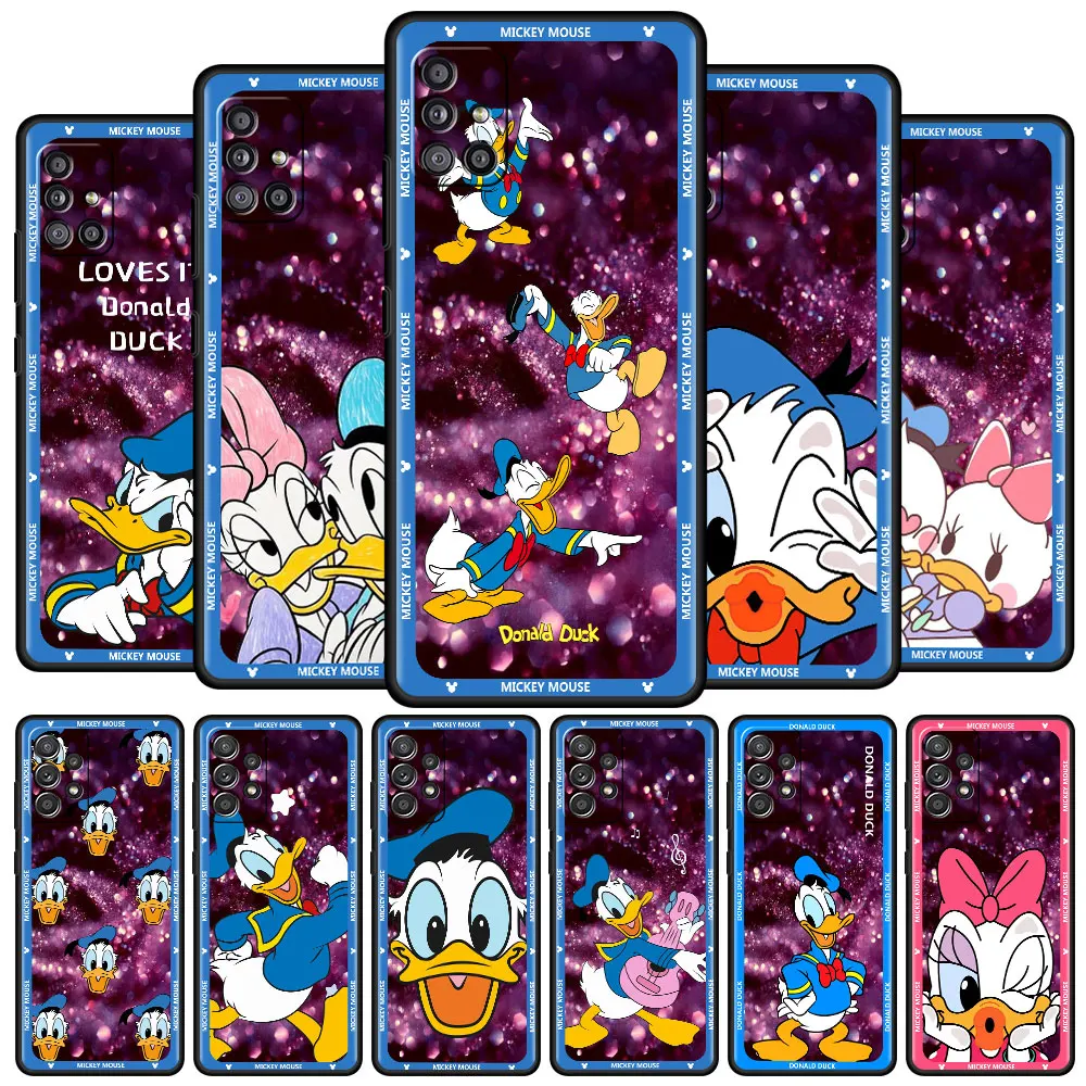 

Cartoon Disney Donald Duck Case For Samsung Galaxy A52 A51 A12 A21s A42 A71 A02s A31 A72 A22 A11 A41 Soft Phone Cover Black Capa