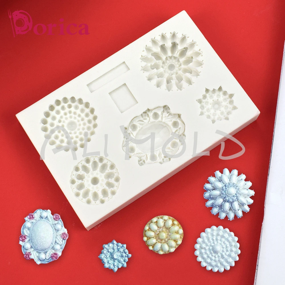 

Dorica New Jewelry Silicone Mold For Baking DIY Clay Gumpaste Ornament Making Model Cake Decorating Tools Kitchen Accessories