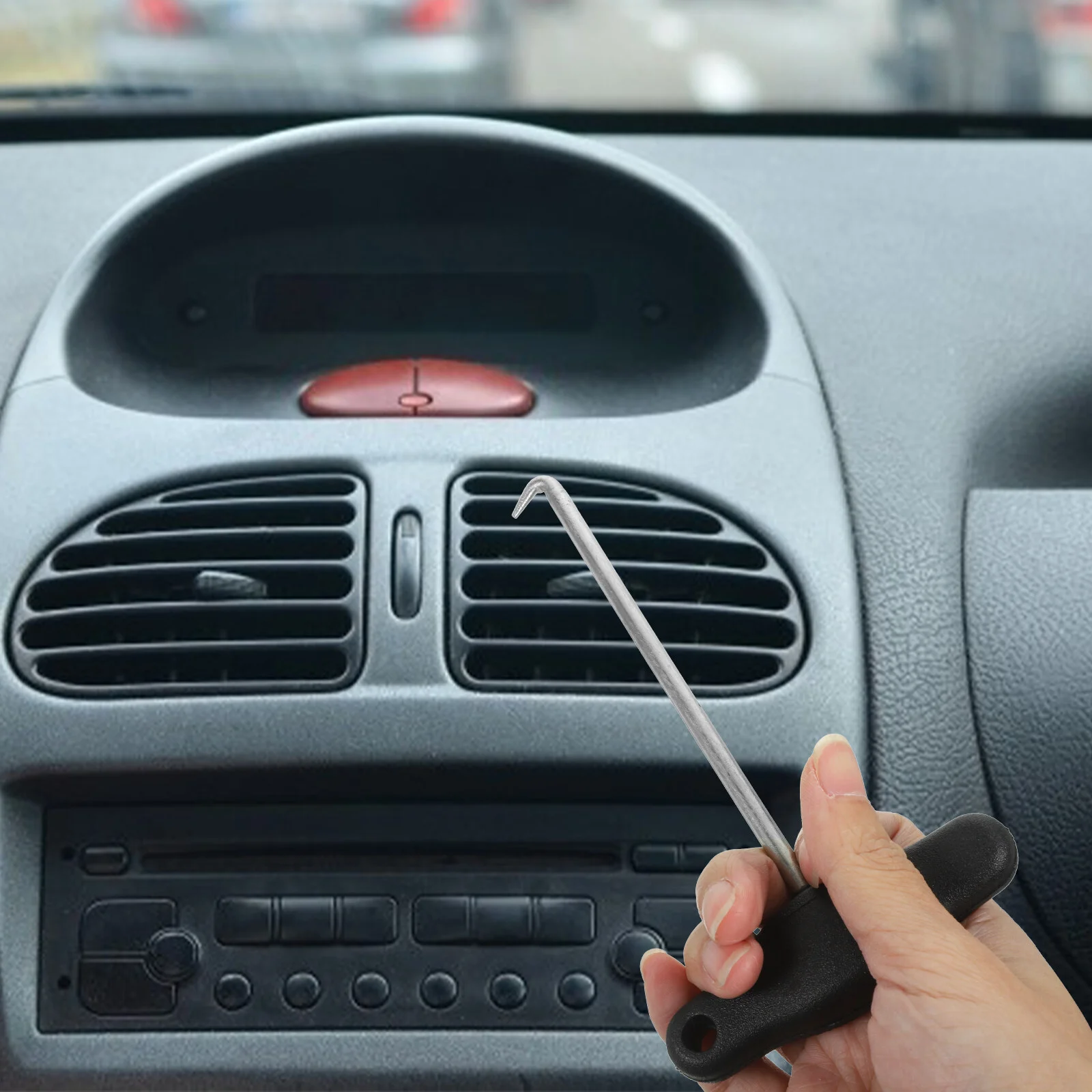 

Outlet Removal Hook Vehicle Air Panel Remover Tool Kit Car Repair Tire Stone Cleaning