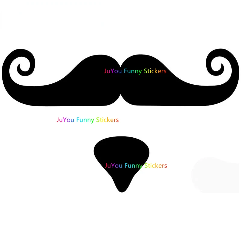 

JuYou Funny Stickers Exterior Accessories Moustache Silhouette Car Stickers Die Cut Decal Helmet Windows Decoration Car Goods