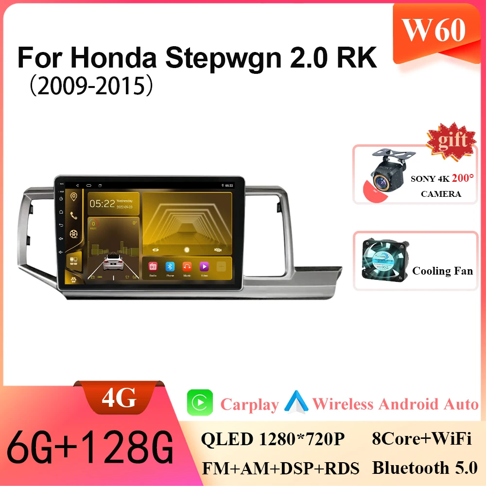 

Автомобильное радио Android для Honda Stepwgn 2.0 RK 2009-2013-2015, навигационный плеер, мультимедийный Android Auto Carplay, 2Din, DVD, стерео DSP