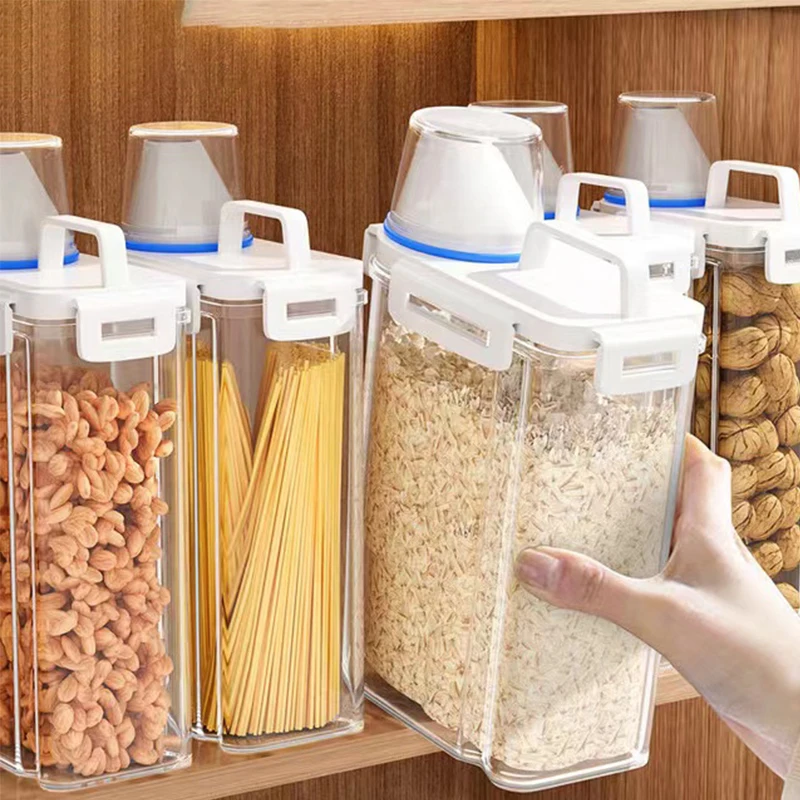 

Grain multigrain pasta storage box grain food grade plastic kitchen storage cans bean cans airtight cans