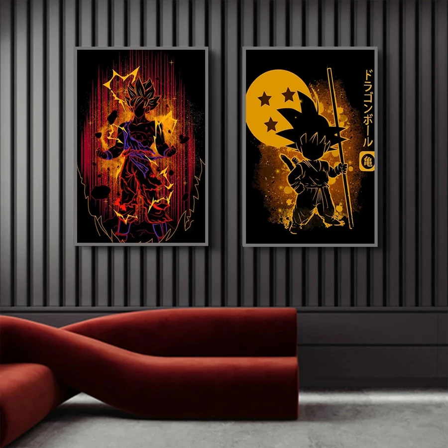 

Diamond Embroidery Dragon Ball Anime 5D DIY Diamond Painting Cross Stitch Kits Mosaic Handicraft Goku Character Silhouette Style