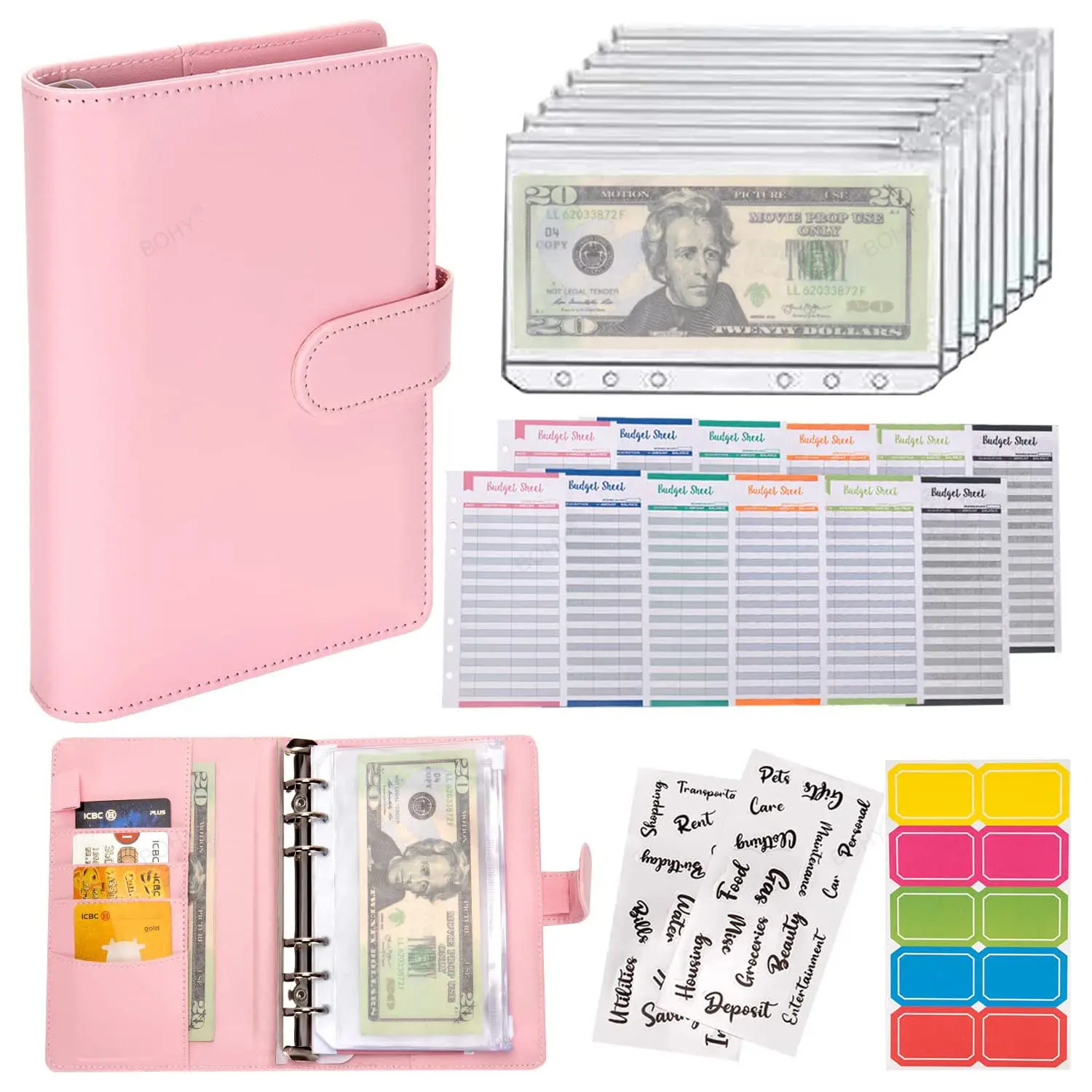 

Workbook Saving Planner Agenda Notebook Binder Organize Binder Budget Pockets For Budget Budget Bill Envelope French Money