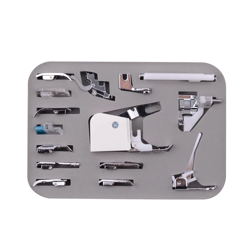 

15pc/set Domestic Sewing Machine Snap-On Presser Walking Foot Kit Sewing Machine Parts Set for Brother Singer Babylock