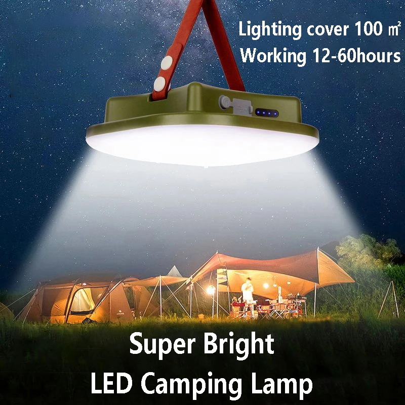 

Portable Light Led Flashlight Tent Lantern Camping Rechargeable USB bulb Lamp Lighting 80W Magnet Zoom Torch