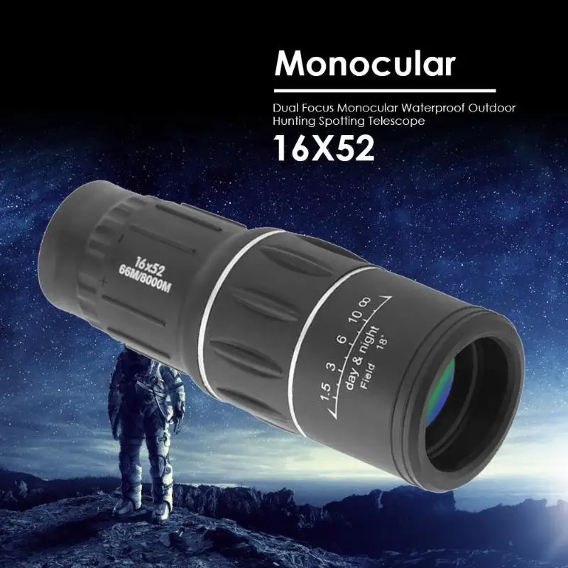 

16X52 Dual Focus 16 times magnification Monocular Hunting Spotting Telescope Night Vision binoculo camping teleskop nikula tools