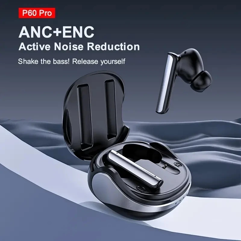 

TWS Wireless Bluetooth Headphones,With Mic,ENC+ANC Dual Noise Cancellation Headset,HiFi Music Earphone Sports Waterproof Earbuds