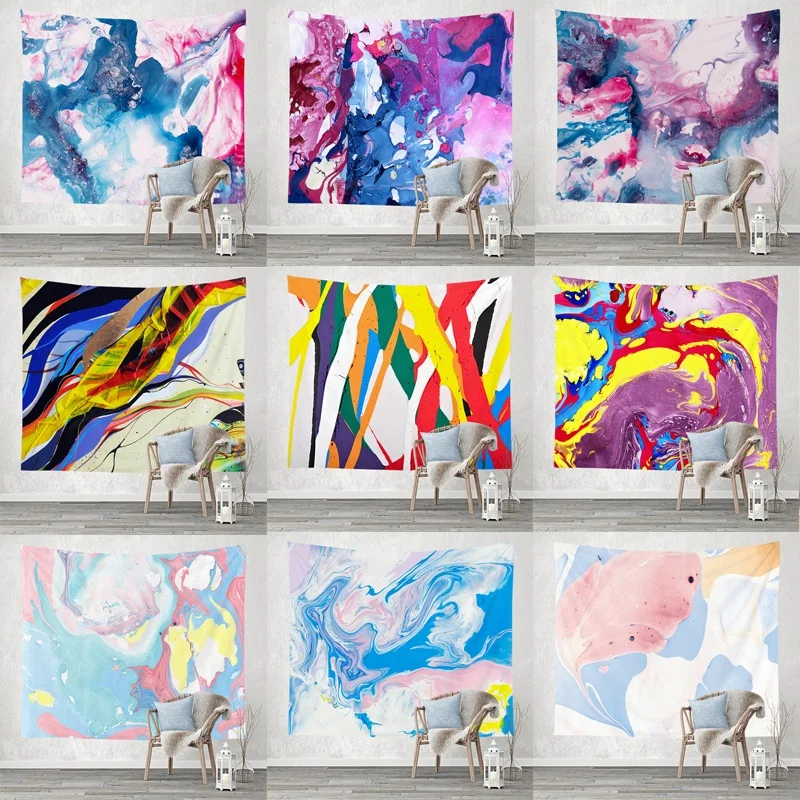 

Настраиваемый настенный подвесной гобелен, настенное покрытие, ковер, яркий искусственный граффити, гобелен