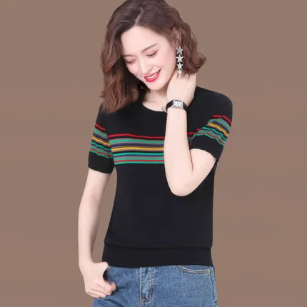 

summer 2021 new Korean versatile white T-shirt women's Short Sleeve Black loose solid