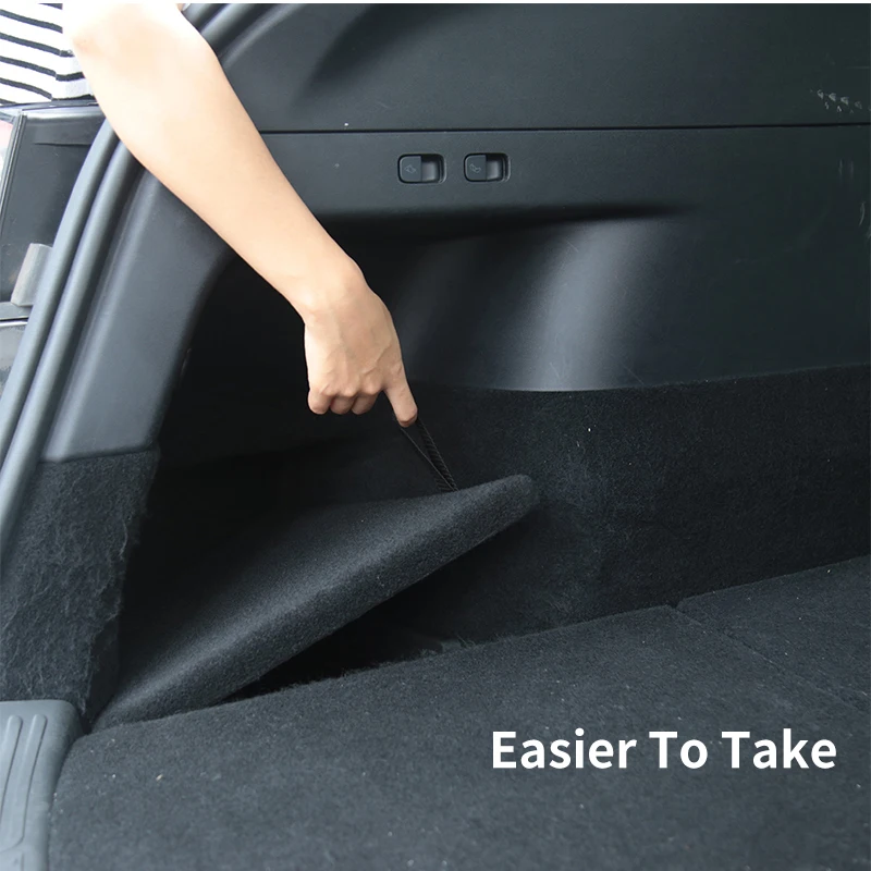 Tesla Model Y Rear Trunk Organizer Sorting Bins Car Accessories Tools Water Proof Vehicle-mounted Storage Box With Pull Tab