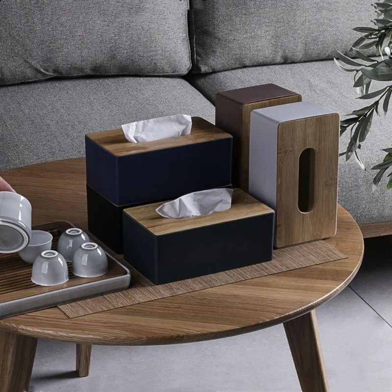 Wooden Tissue Box Napkin Holder Cover Toilet Paper Handkerch