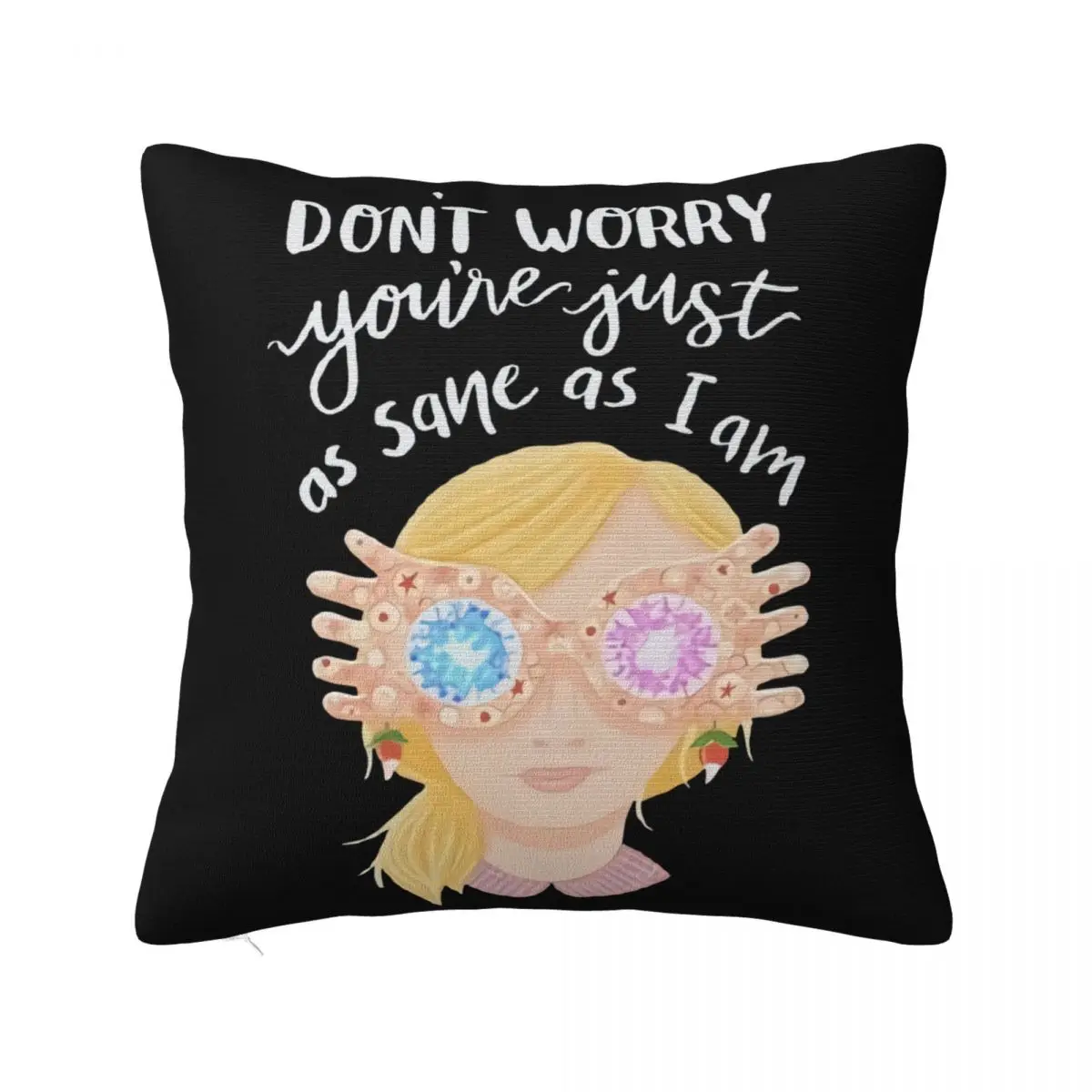 Luna Lovegood Hp Book Spectra Specs Inspired Quote Оригинальная иллюстрированная наволочка Unis