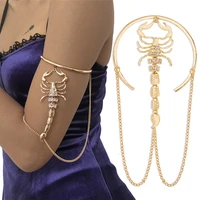 gothic scorpion upper arm bracelet slave harness cuff armlet armband gold for women love retro bracelet bangle jewelry female