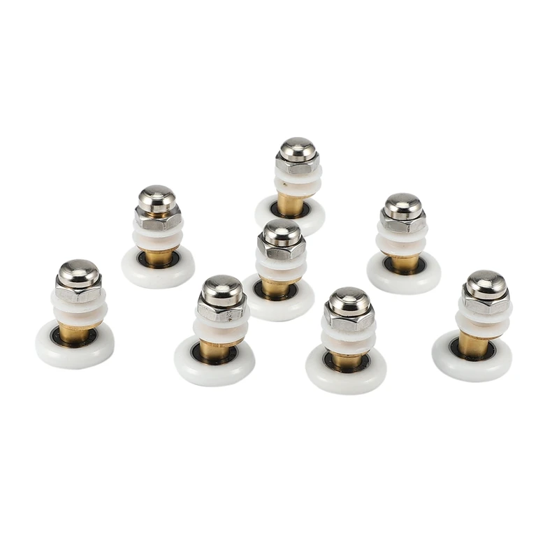 Promotion! 8PCS 25Mm Diameter Shower Glass Sliding Door Hanging Wheel Roller Bathroom Cabinet Eccentric Pulleys |