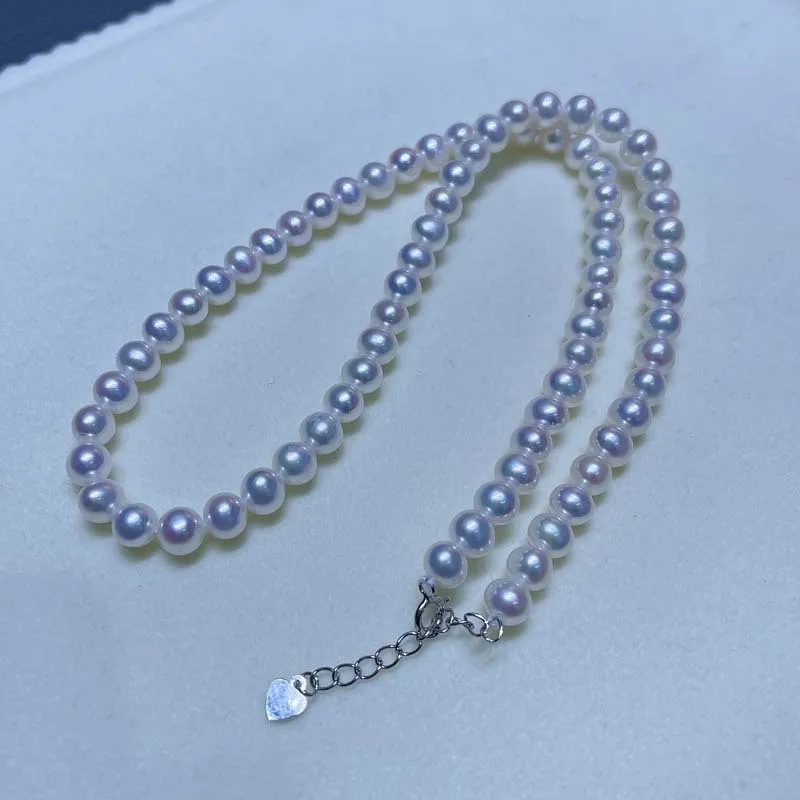 Серебряная цепочка с хвостом любви регулируемое ожерелье из пресноводного