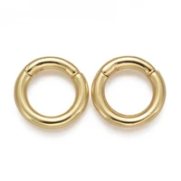 1pc brass twister clasps long lasting plated ring real 18k gold plated 14x2 5mm inner diameter 9mm