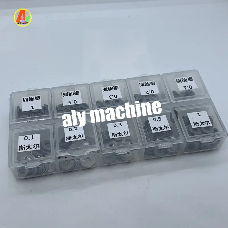 Фото ALYMACHINE 500 шт. 3X7,2/4X9 мм толщиной 0,1/0/2/0/3/0/5/1 мм дизельные форсунки, регулирующие давление шайбы, прокладки для Cummins STR AOWEI №5