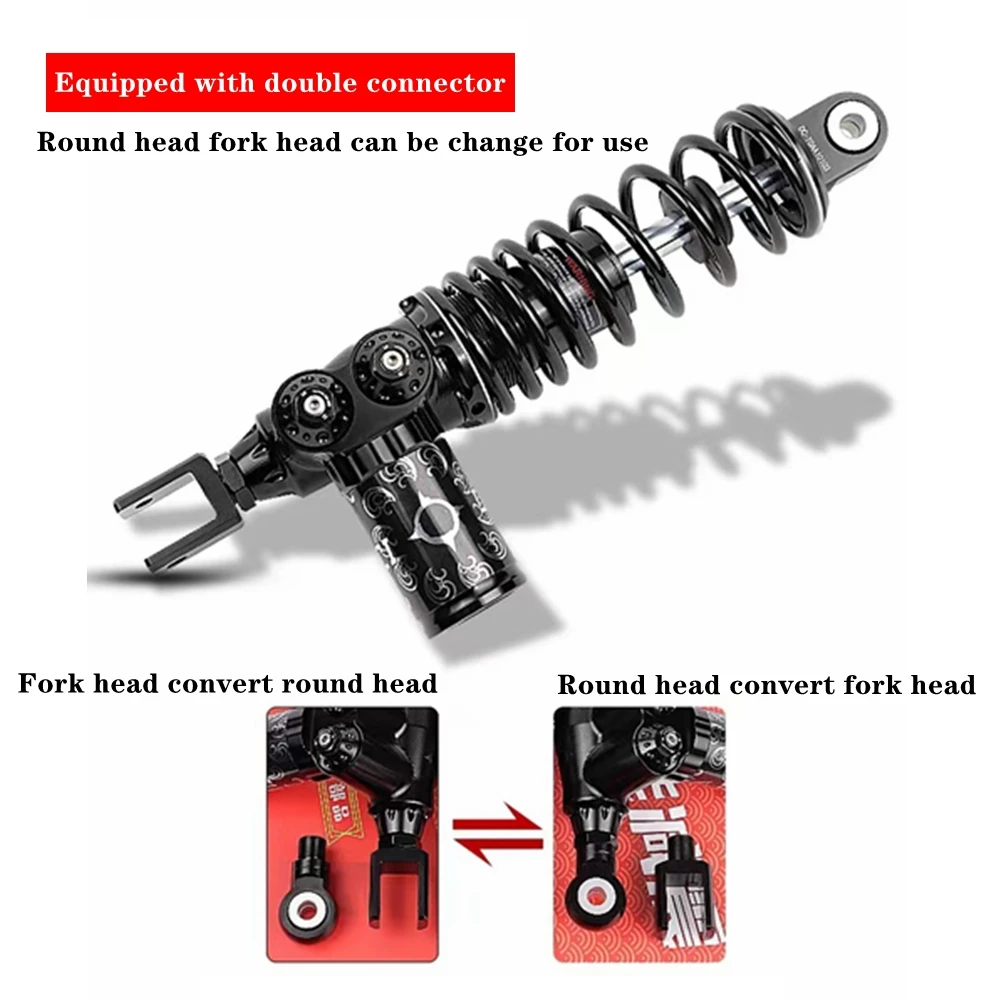 Задний амортизатор для мотоцикла Регулируемый боковой давления 290/320 мм шаг
