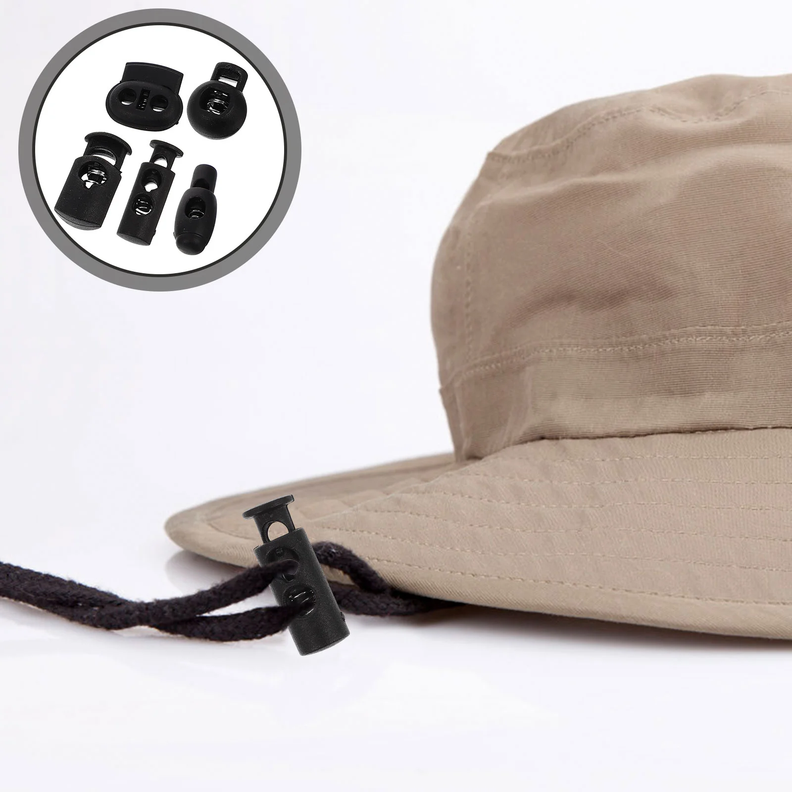 

100 Pcs Zipper Stop Plastic Nose Button Spring Fastener Cord Lock Stopper Replacement Elastic Rope Locks Practical