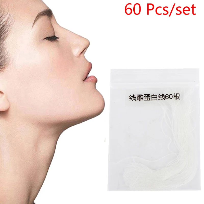 

60/120pcs Absorbable No Needle Gold Protein Line Anti-wrinkle Face Filler Lift Firming Collagen Thread Anti-Aging Facial Serum