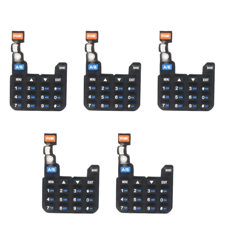

5 шт. рация Taklie UV5R цифровая клавиатура рация ремонт цифровой клавиатуры фитинги для Baofeng двухсторонняя радиосвязь