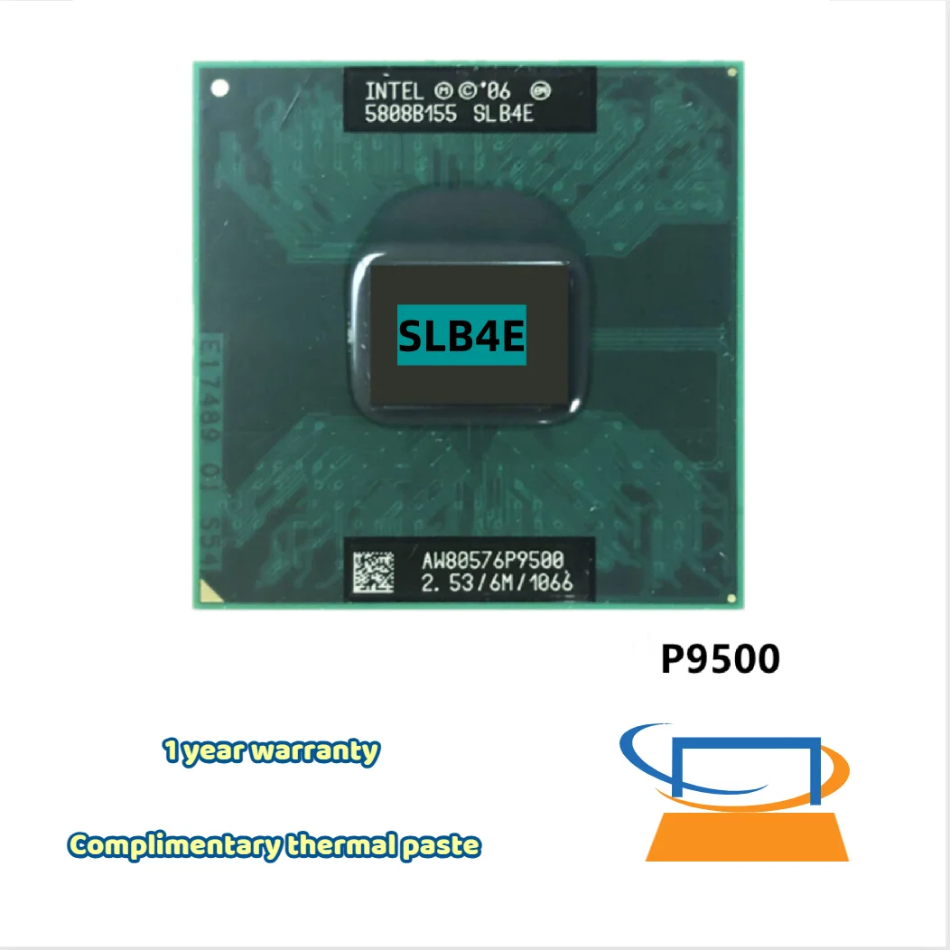 

Процессор Intel Core 2 Duo Mobile P9500 SLB4E SLGE8 2,5 ГГц двухъядерный двухпотоковый ЦПУ Процессор 6 Мб 25 Вт PGA478