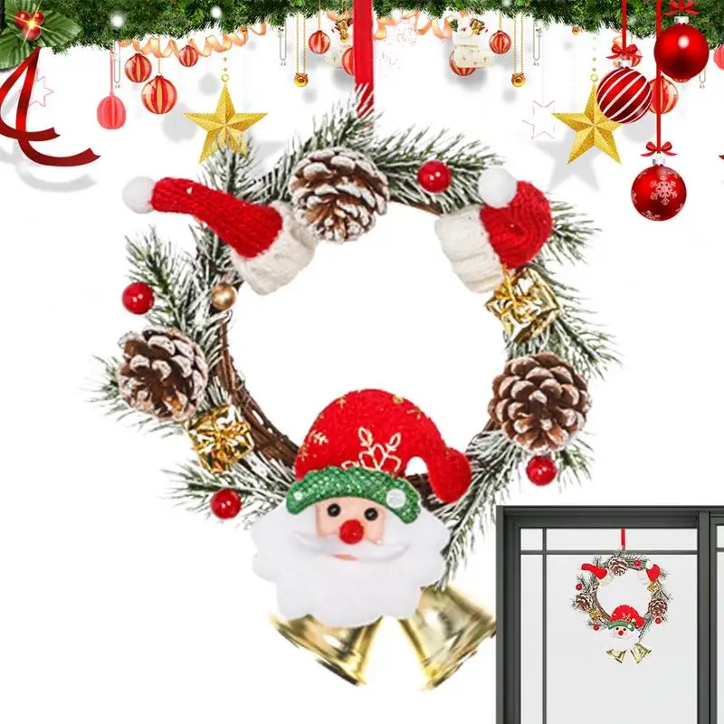 

Christmas Wreath For Front Door Window Wall Door Decoration Christmas Garland Ornament Halloween Party Supplies