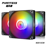 phanteks m25120x120x25mm high air volume fan using for computer case water coolingradiatordaisy chain4pin pwm
