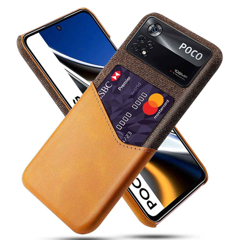 

Poco X4 Pro 5G Business Case For Xiaomi Poco X4 Pro 5G X3 NFC GT F3 F1 Card Slots Cover For Xiomi Poco M4 M3 M2 F2 X4 X3 Pro 5G
