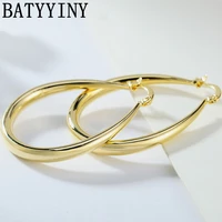 batyyiny s925 sterling silver 44mm goldrose gold round hoop earrings for women fashion jewelry gift earrings