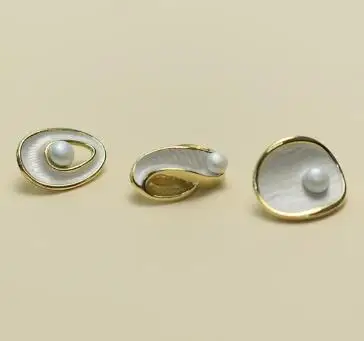 5 шт./комплект, жемчужные пуговицы в горошек, 18/22,5 мм