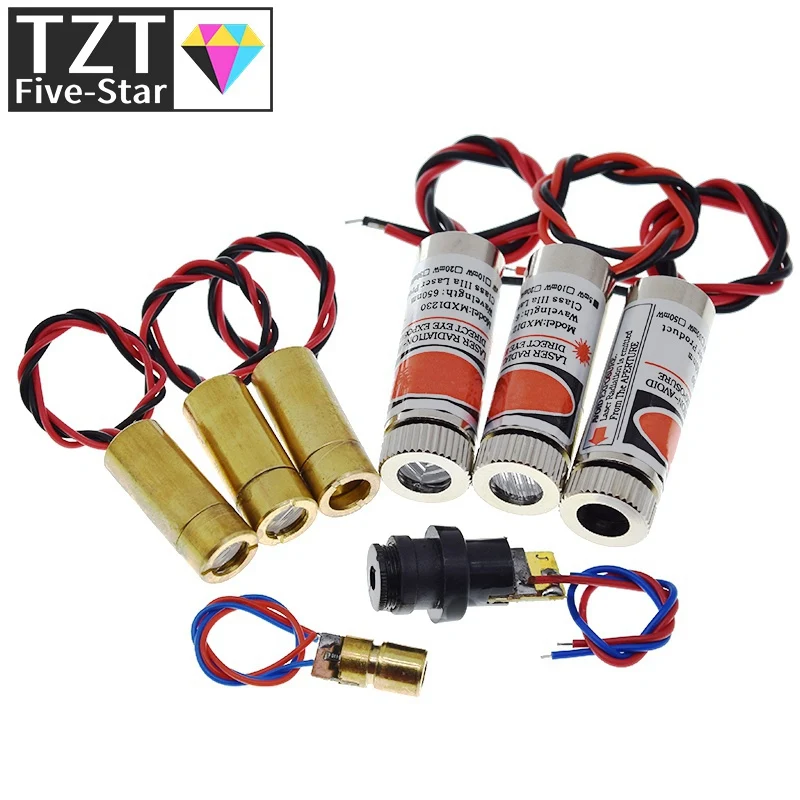 650 нм 5 мВт красная точка/линия/крест лазерный модуль стеклянная линза