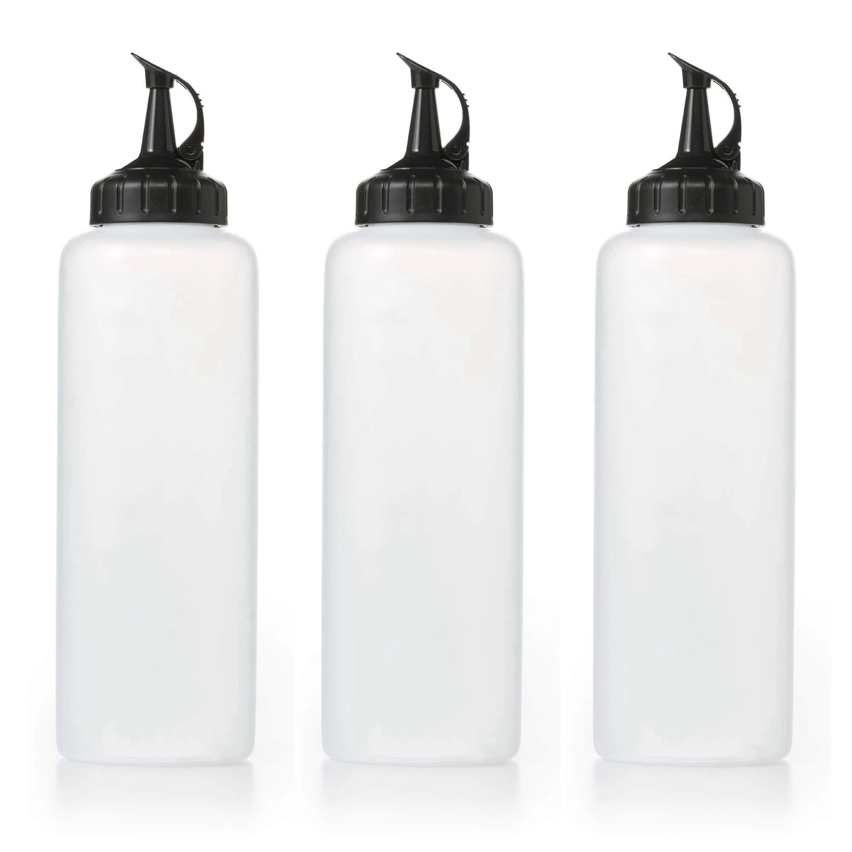 Chef's Squeeze Bottle, Pack of 3, Condiment Squeeze Bottles,