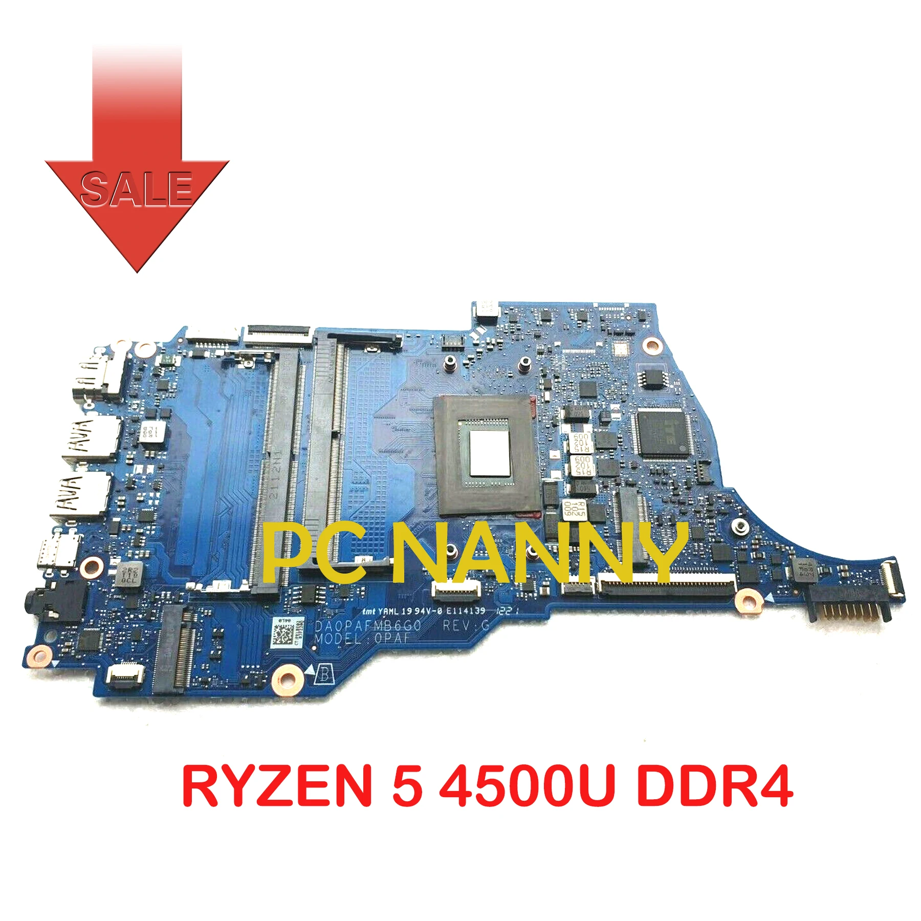 

PCNANNY для HP TPN-Q242 14-FQ 14S-FQ материнская плата для ноутбука RYZEN 5 4500U DDR4 M03775-601 DA0PAFMB6G0