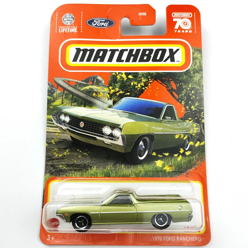 

2023 автомобиль спичечной коробки 1970 FORD RANCHERO 1/64, коллекционная металлическая модель, коллекционные игрушечные автомобили