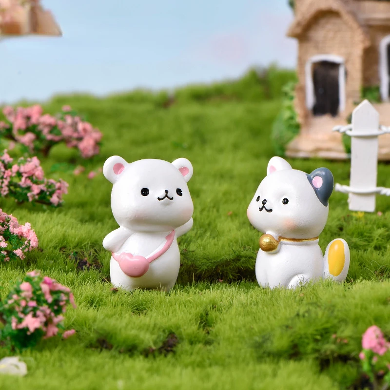 

Fairy Garden Miniatura Ornaments Dinosaur Cat Squirrel Bunny Little White Bear Adornos Para El Hogar Home and Garden Products