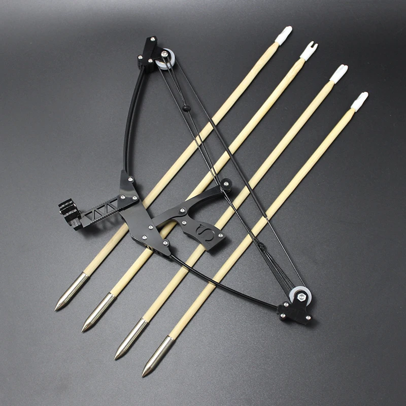 

Archery Powerful Stainless Steel Bow Creativity NEW Outdoor Sports Arrow Shooting Mini Compound Bow Short Axis Triangle Bow