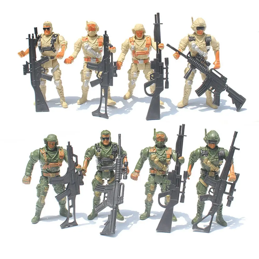 

10pcs Special Forces Model Building Kits Action Figure Mens Playsets Soldier Model Soldiers Aircraft Military Playset