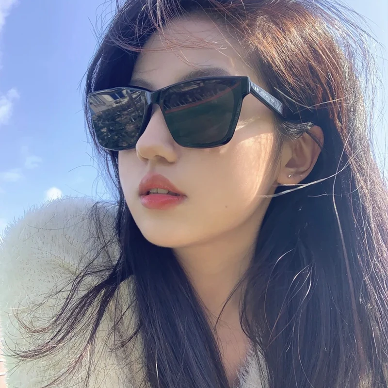 

Yuumi Gegen Sunglasses For Women Mens Black Eyewear Cat eye MGlasses Spy Fashion Oversized Luxury Designer Brand Jennie Korea