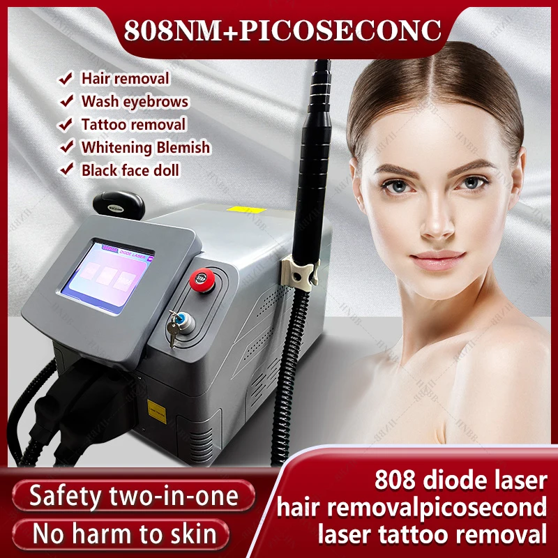 

808+PS Laser 2 in 1 Newest 2023 Diodes Multifunction IPL Depilatory Tattoo-roval 3 Wavelength 755nm 808nm 1064nm Depilatory