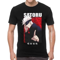 satoru gojo tshirt men stylish tee tops cotton oversized t shirts japanese anime jujutsu kaisen t shirts emo men harajuku