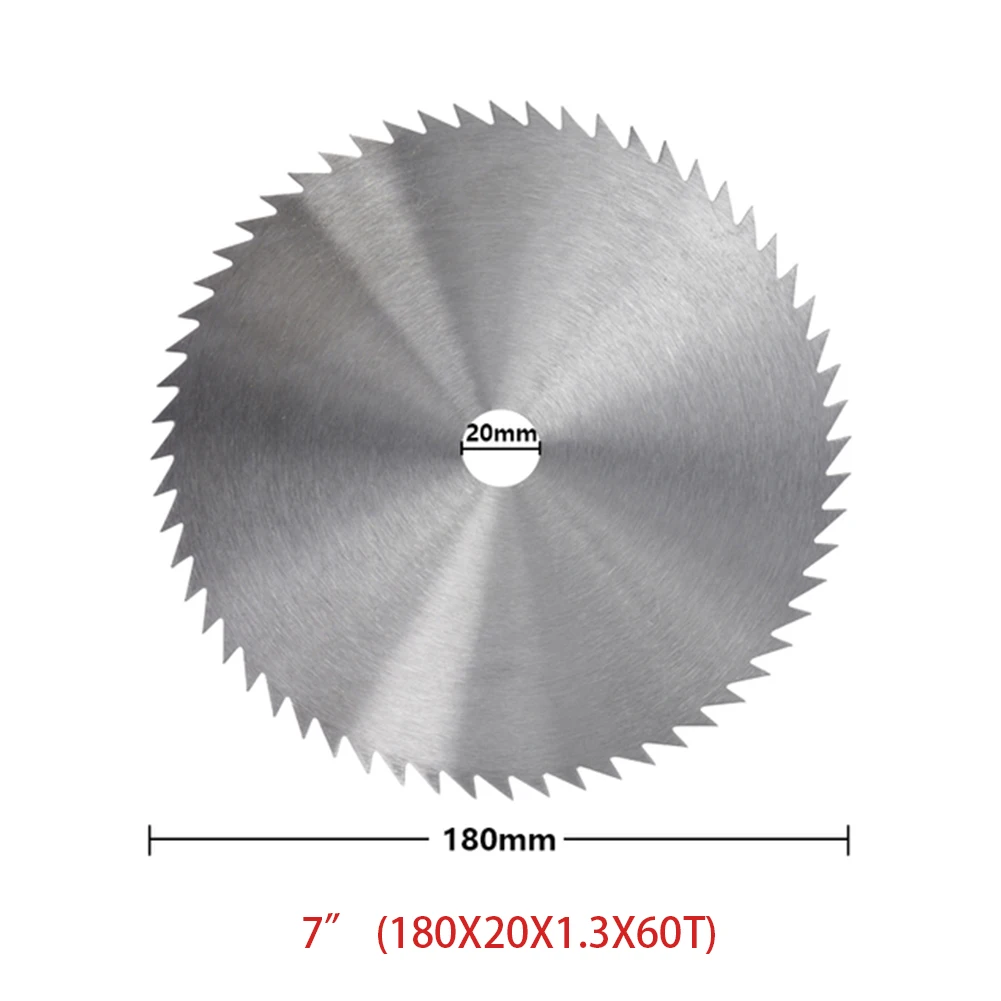 

180mm Circular Saw Blade 60Teeth Manganese Steel 20/25mm Bore Diameter For Wood Plastic Cutting Disc Cutting Blade