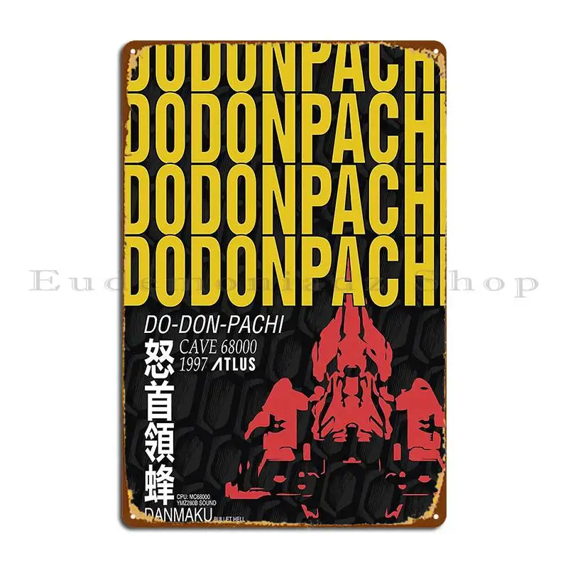 ВИНТАЖНЫЙ ПЛАКАТ Shmup Bullet Hell Do Don Pachi металлический плакат с табличкой для клуба